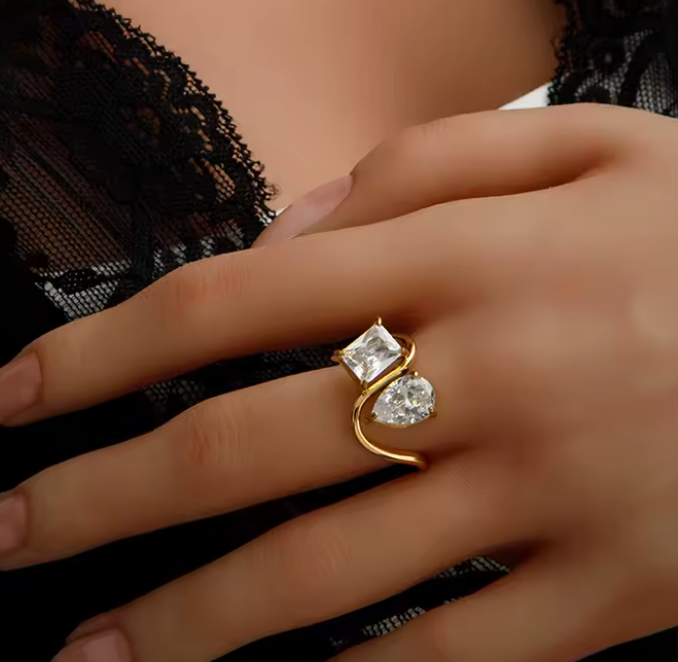 Double CZ Ring