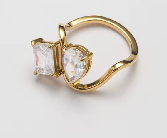 Double CZ Ring