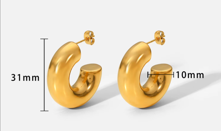 Chunky Hoop Earrings