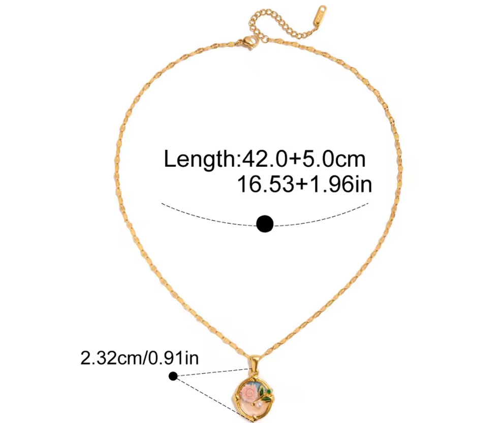 Vintage Rose Pendant
