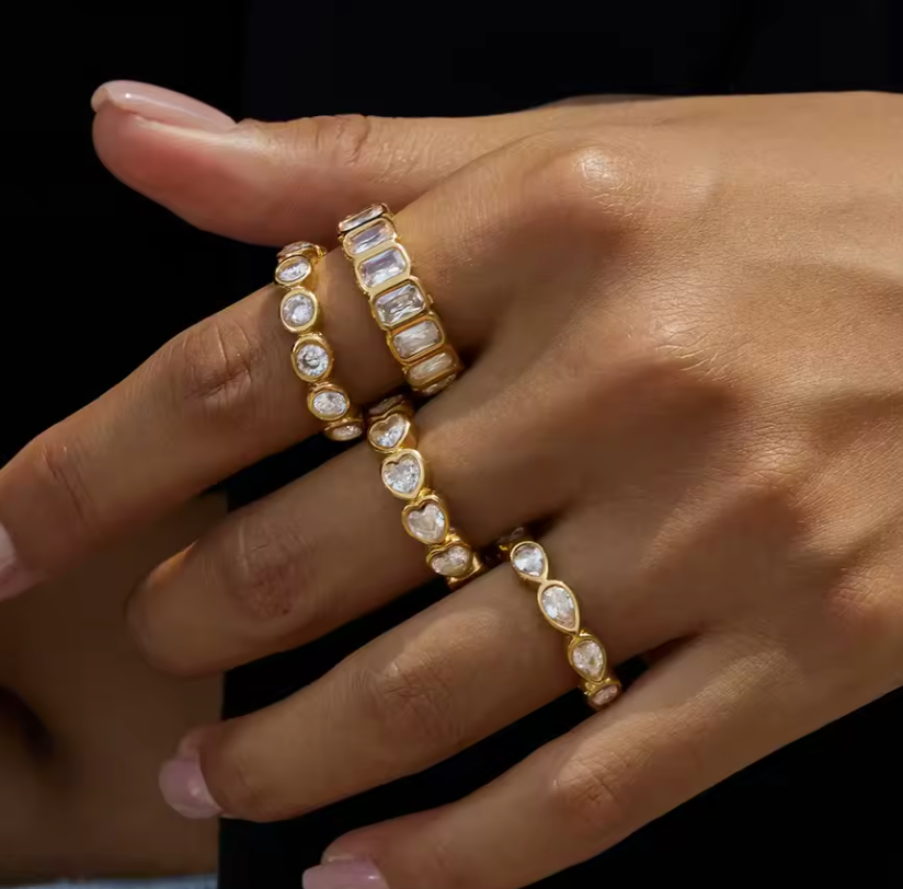 Teardrop CZ Ring