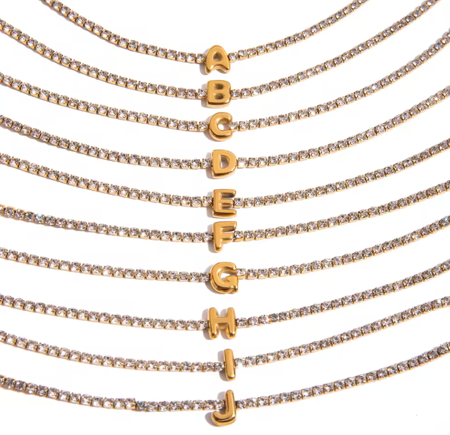 Initial Tennis Bracelets