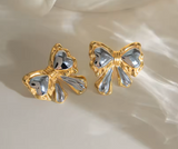 Two tone bow Earrings