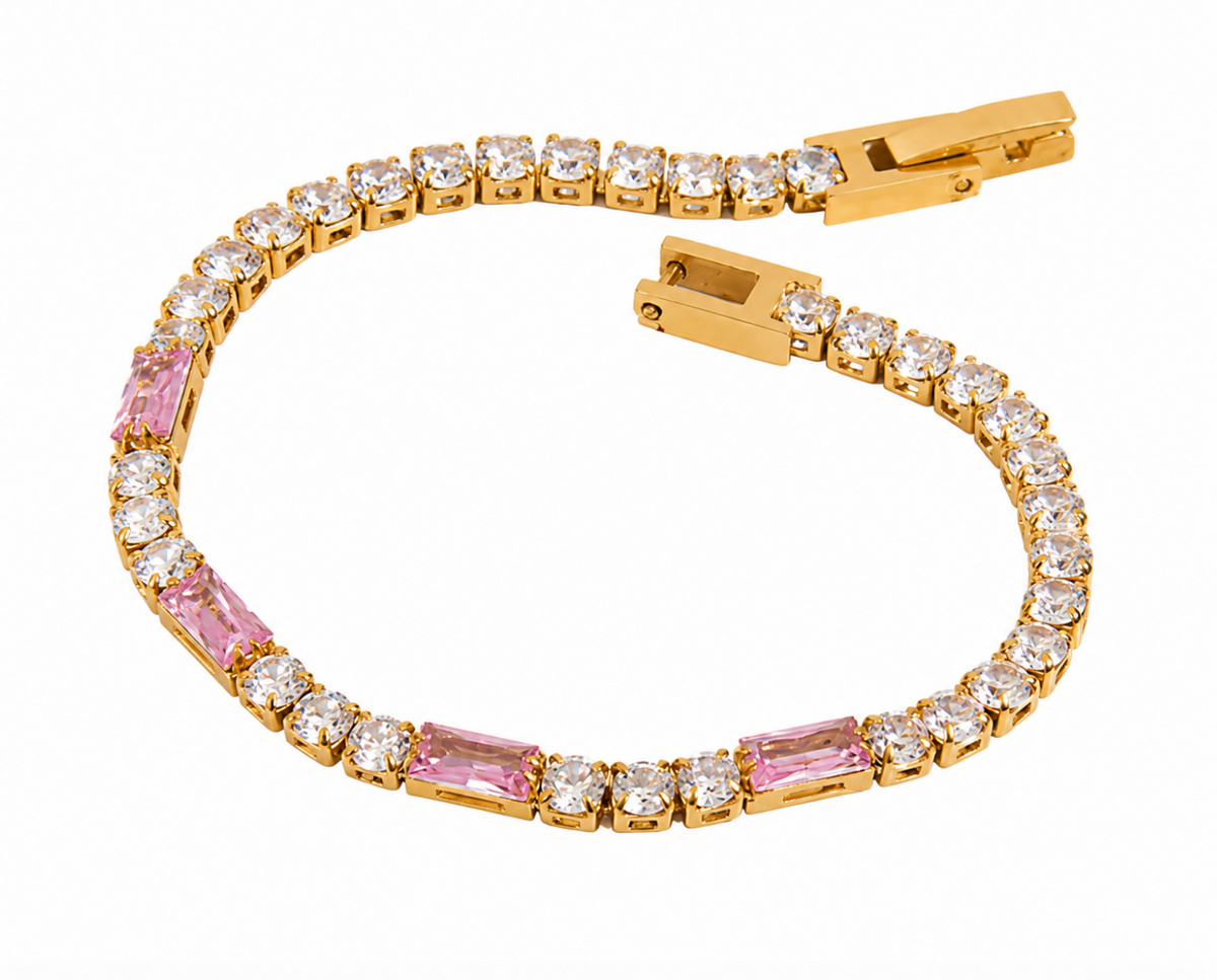 Mixty Pink Tennis Bracelet