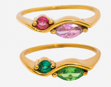 Minimalistic Color CZ Ring