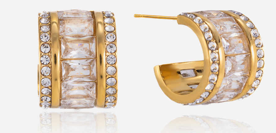 Classy CZ Hoop