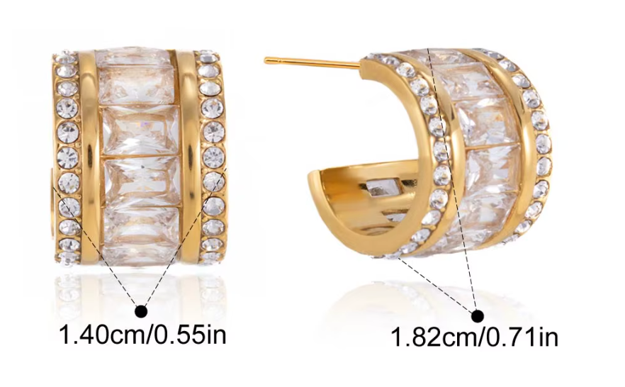 Classy CZ Hoop